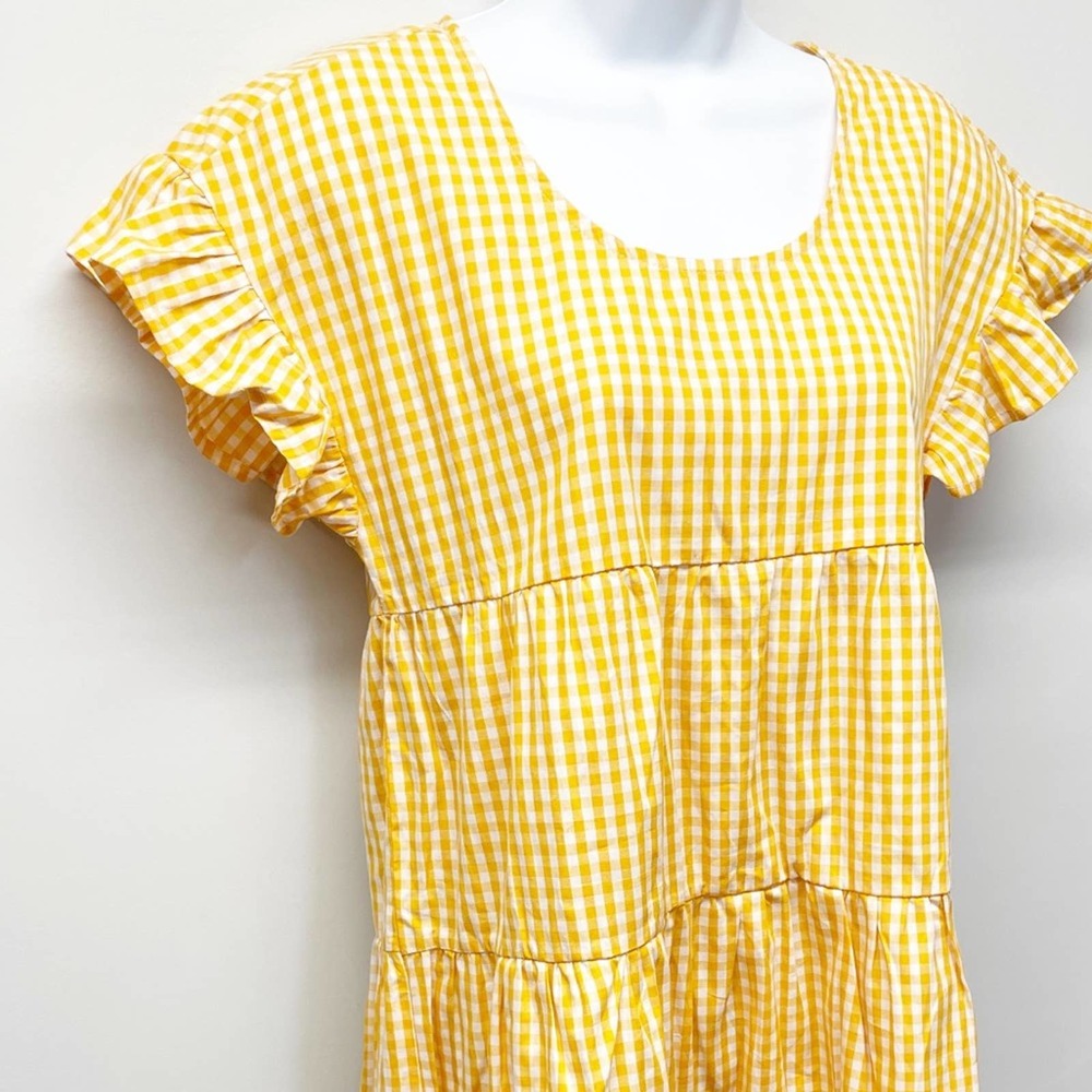 Romeo + Juliet Couture Gingham Mini Dress Medium - Picture 3 of 16